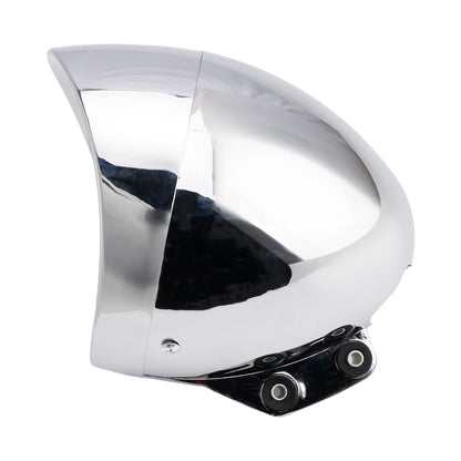 Chrome Motorcycle Beam Headlight Fog Lamp Custom Fits For Racer Bobber Chopper
