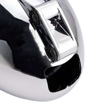 Chrome Motorcycle Beam Headlight Fog Lamp Custom Fits For Racer Bobber Chopper