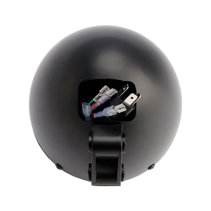 Racer Bobber Chopper Black Multifunctional Beam Headlight Fog Lamp Custom