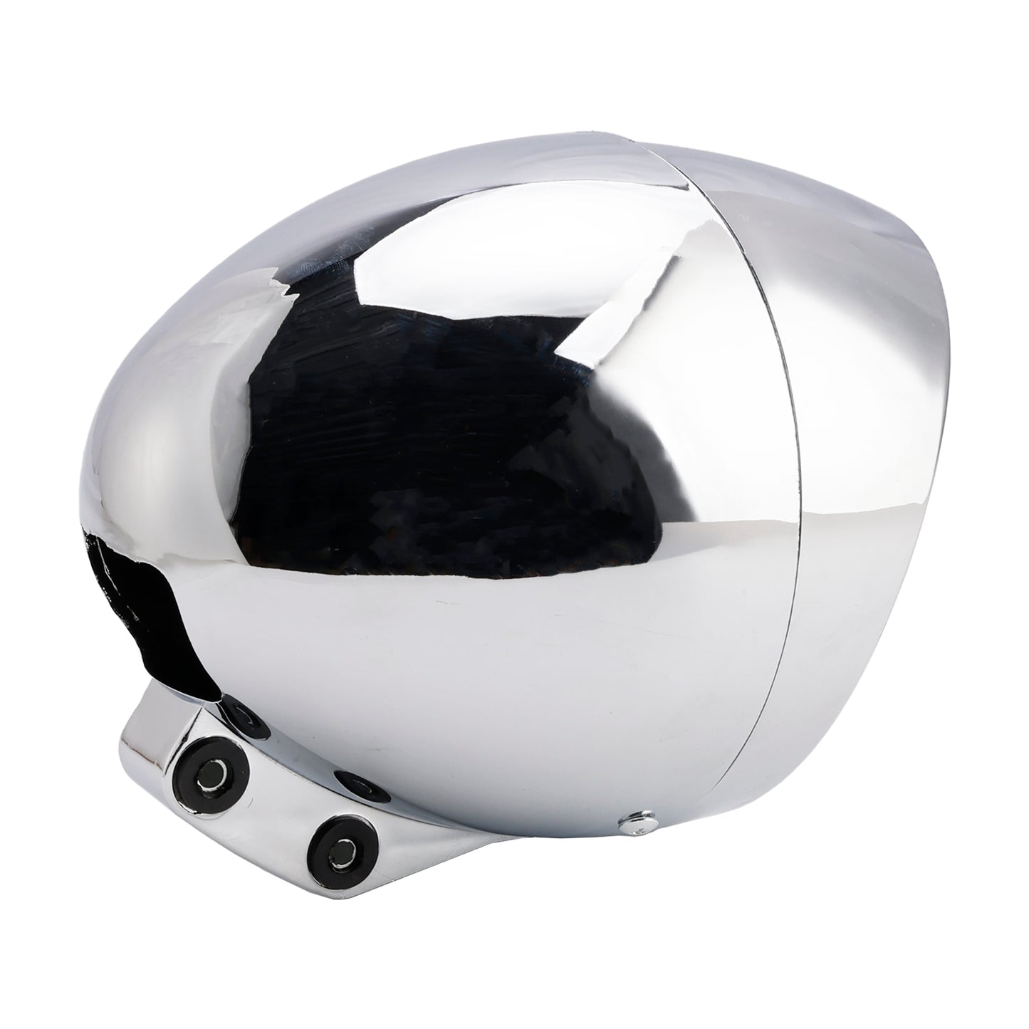 Racer Bobber Chrome Black Multifunctional Beam Headlight Fog Lamp Custom