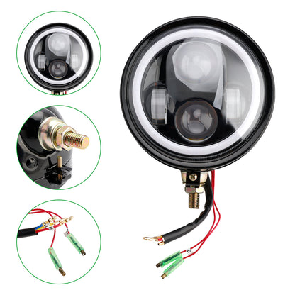 Racer Bobber Chopper DC 12V Motorcycle Beam Headlight Fog Lamp Custom