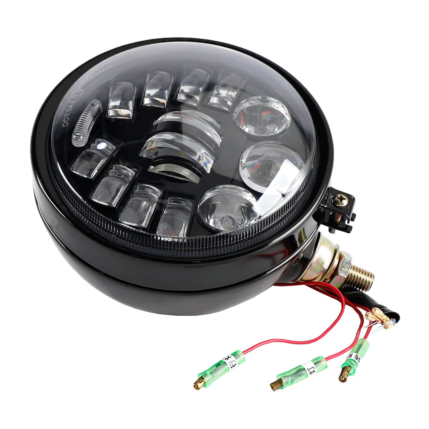 Racer Bobber Chopper DC 12V Multifunctional Beam Headlight Fog Lamp Custom
