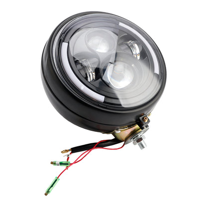 Racer Bobber Chopper DC 12V 7inch Multifunctional Beam Headlight Fog Lamp Custom