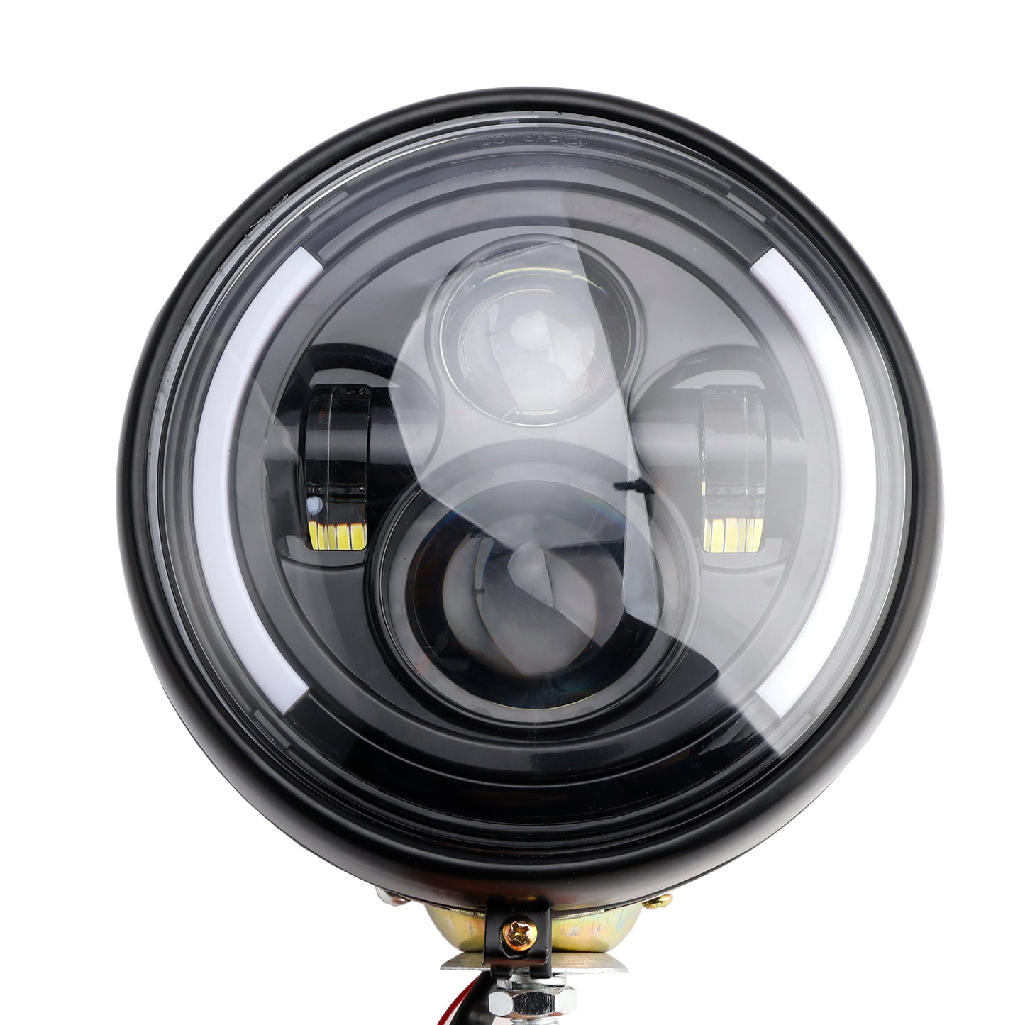 Racer Bobber Chopper DC 12V 7inch Multifunctional Beam Headlight Fog Lamp Custom