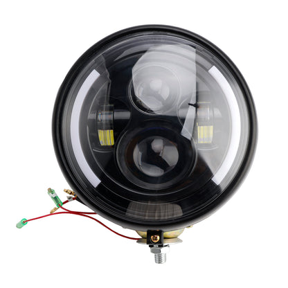 Racer Bobber Chopper DC 12V 7inch Multifunctional Beam Headlight Fog Lamp Custom