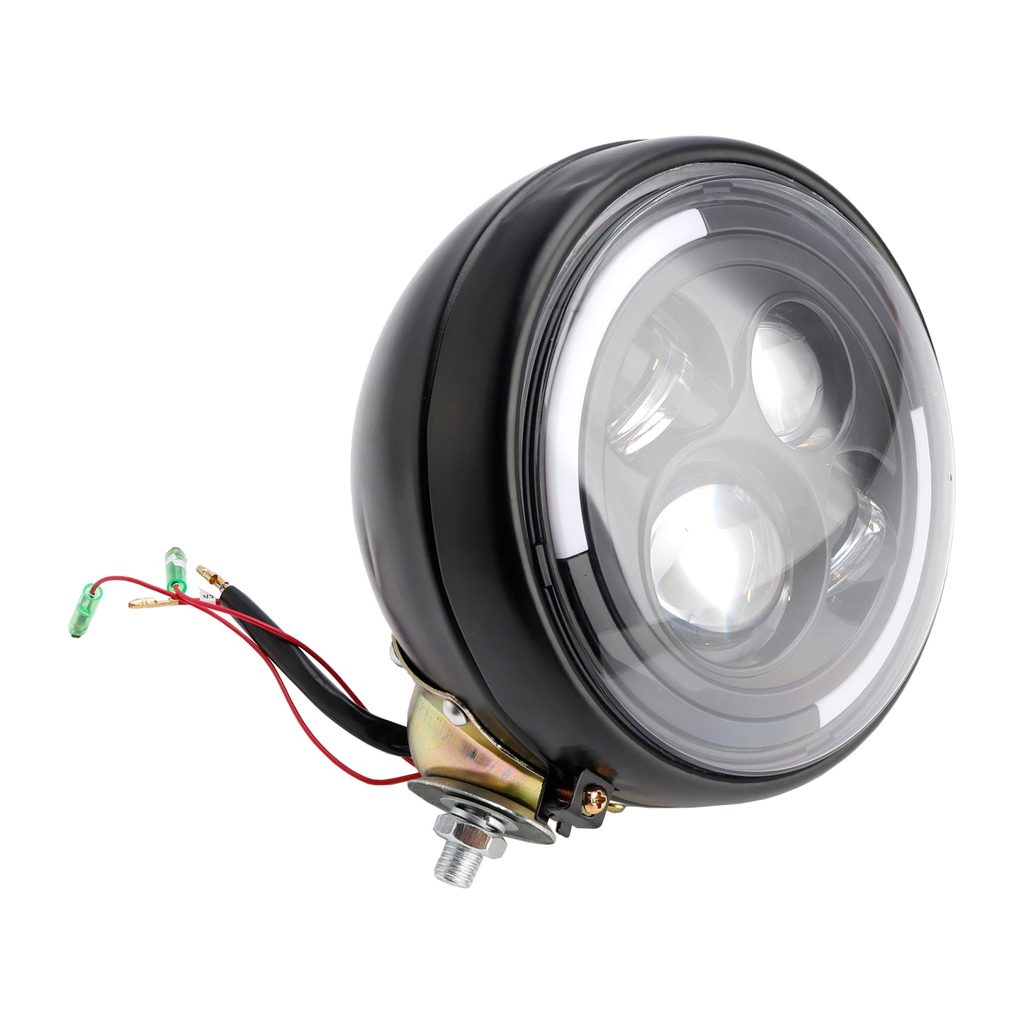 Racer Bobber Chopper DC 12V 7inch Multifunctional Beam Headlight Fog Lamp Custom