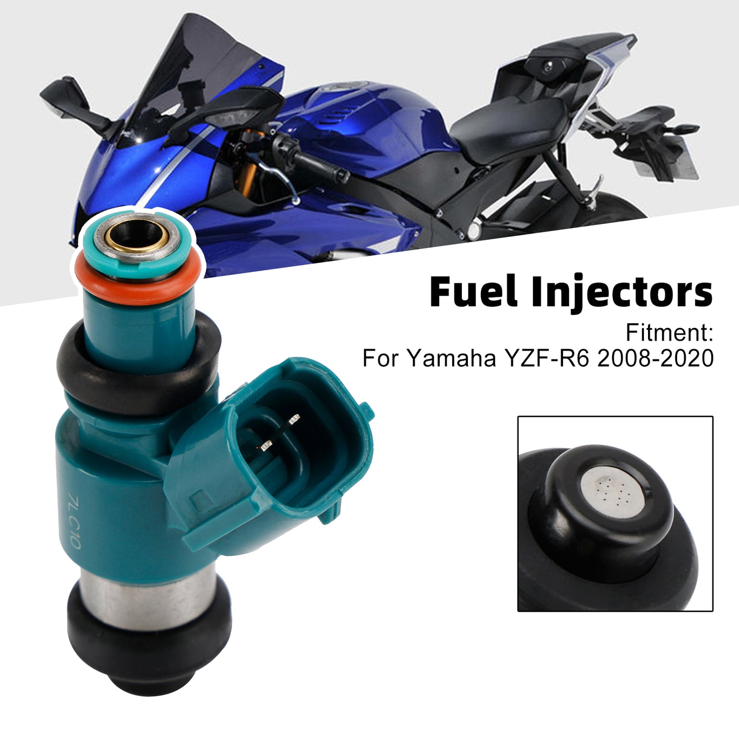 Fuel Injectors 13S-13761-00-00 For Yamaha YZFR6 YZF-R6 2008-2020
