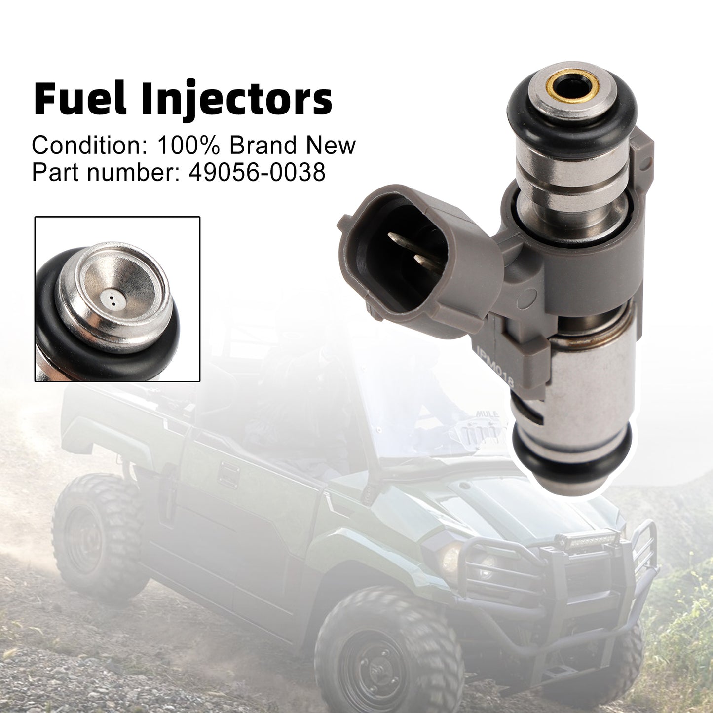 49056-0038 Fuel Injector For Kawasaki Mule PRO FX FXR FXT KAF820 KAF820 EPS
