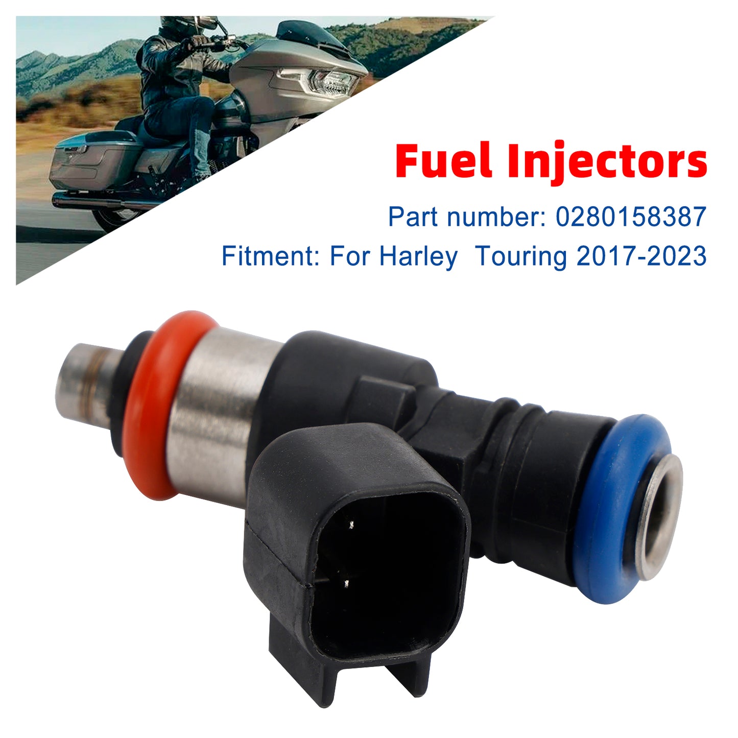 0280158387 Fuel Injectors For Touring FLHXSE CVO STREET GLIDE 2017-2023