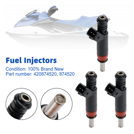 3PCS 420874520 Fuel Injectors 874520 For Sea-Doo GTX 4 TEC GTX 215 GTX RXP