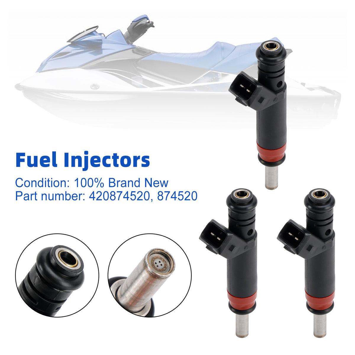 SeaDoo Challenger SP 215 2009 3PCS 420874520 Fuel Injectors 874520