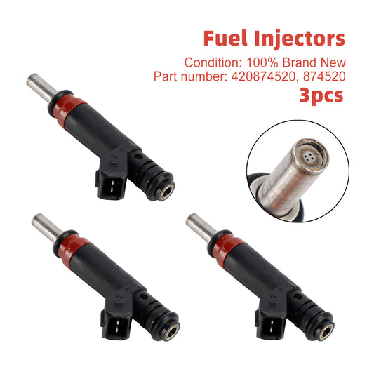3PCS 420874520 Fuel Injectors 874520 For Sea-Doo GTX 4 TEC GTX 215 GTX RXP