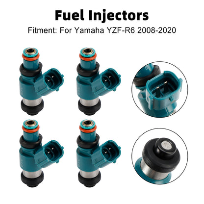 4PCS Fuel Injectors 13S-13761-00-00 For Yamaha YZFR6 YZF-R6 2008-2020