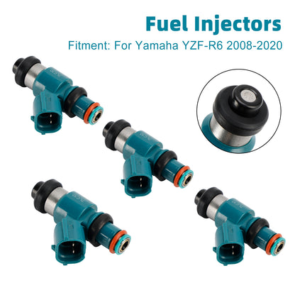4PCS Fuel Injectors 13S-13761-00-00 For Yamaha YZFR6 YZF-R6 2008-2020