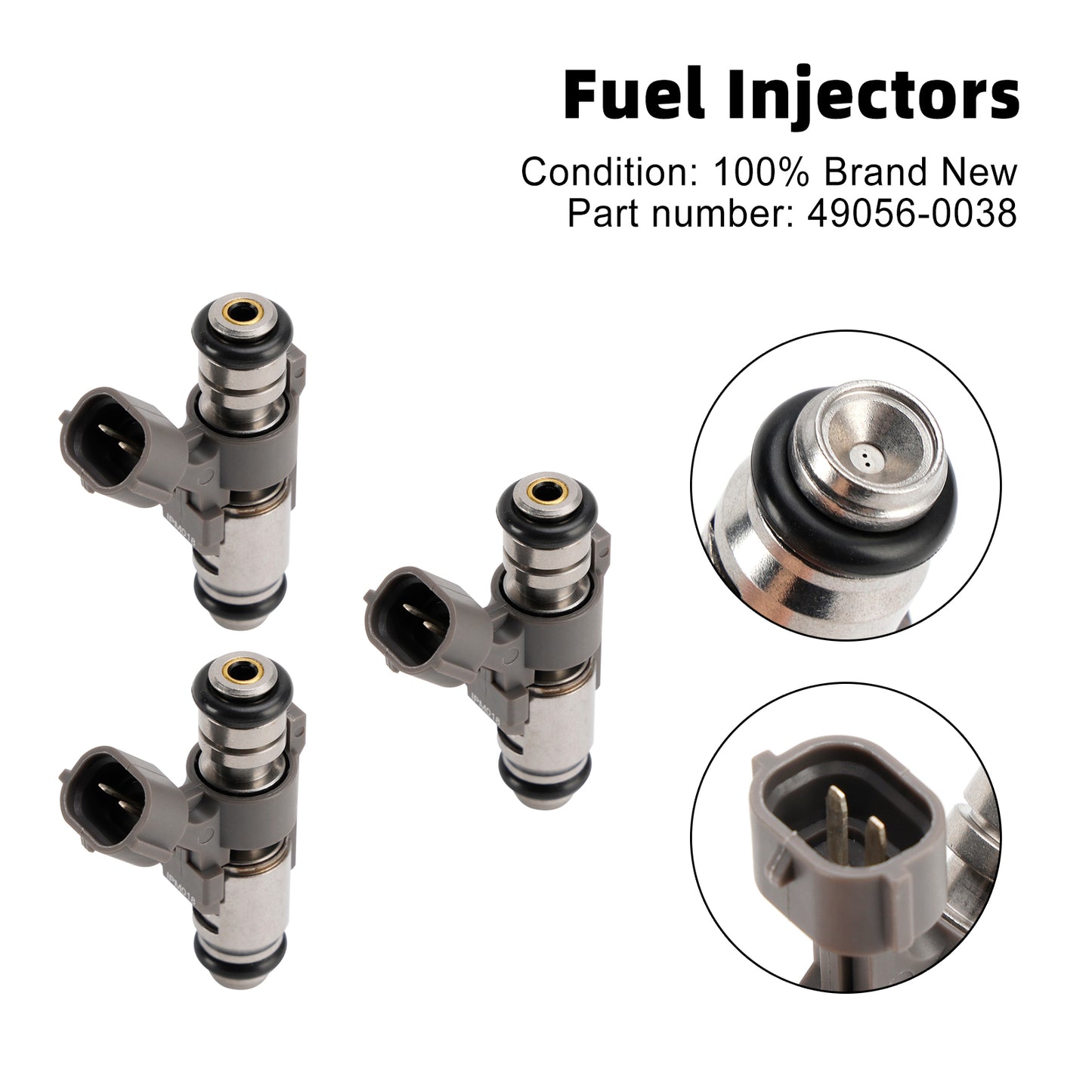 3PCS 49056-0038 Fuel Injector For Kawasaki Mule PRO FX FXR FXT KAF820 KAF820 EPS