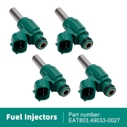4PCS EAT803 Fuel Injector Fits 49033-0027 For Kawasaki Ninja ZX10R ZX1000 2011-2017