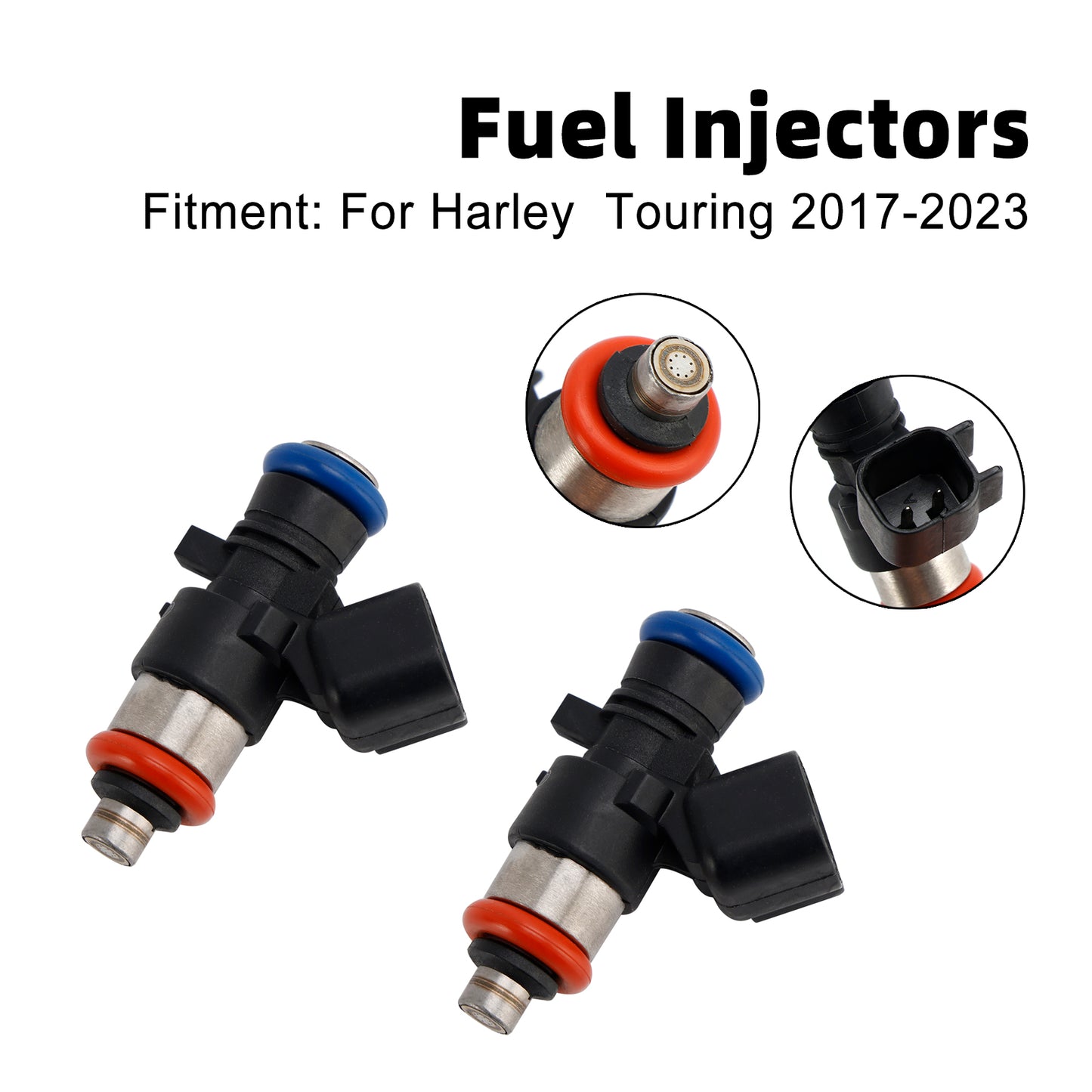 2PCS 0280158387 Fuel Injectors For Touring FLHXSE CVO STREET GLIDE 2017-2023