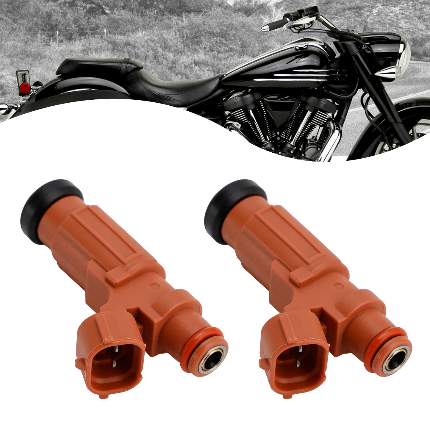 2PCS Fuel Injectors 5YU-13761-00-00 For YAMAHA Stratoliner Raider Roadliner