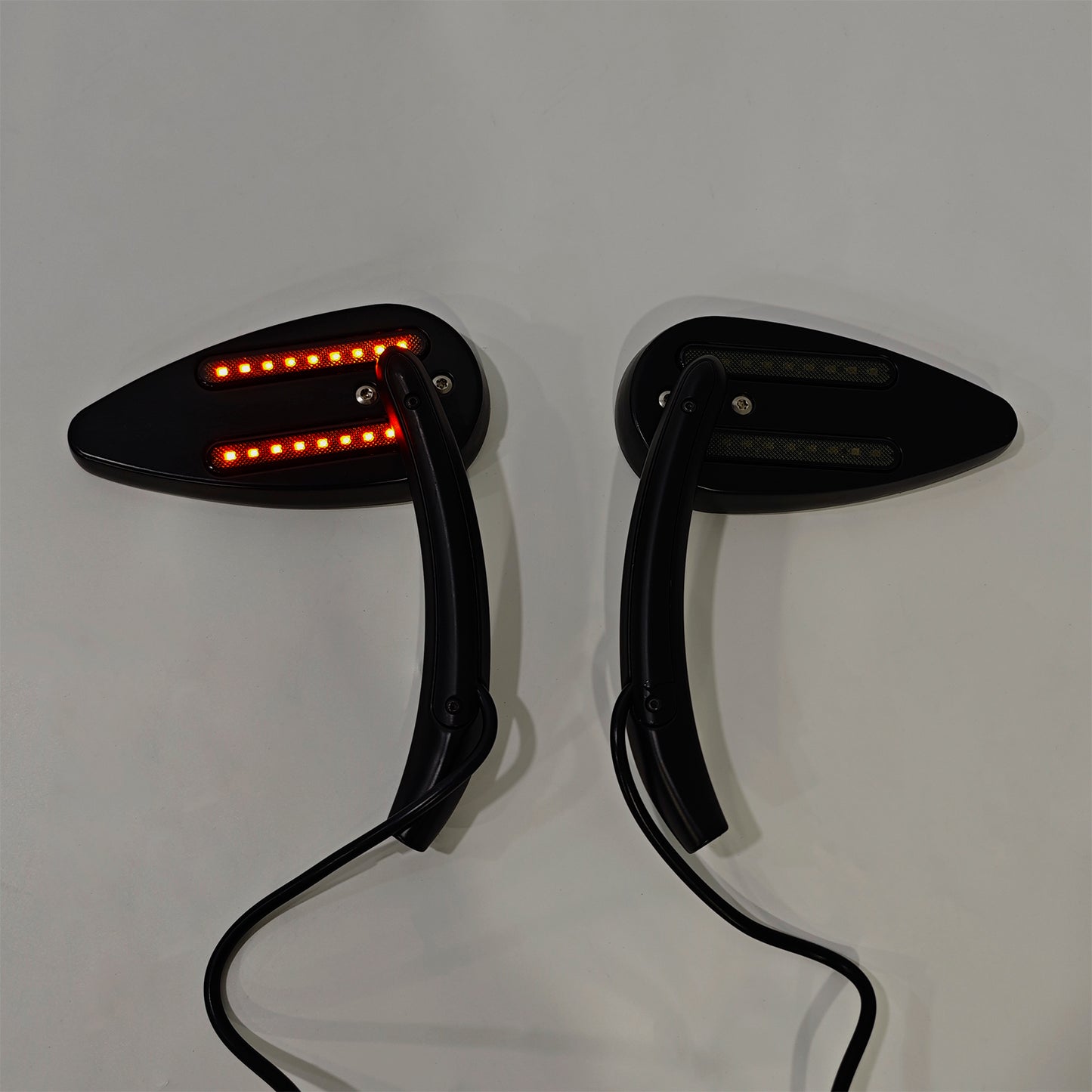 Black Custom Dynamics LED Turn Signal Mirrors For Sportster 883 1200 1990-2021