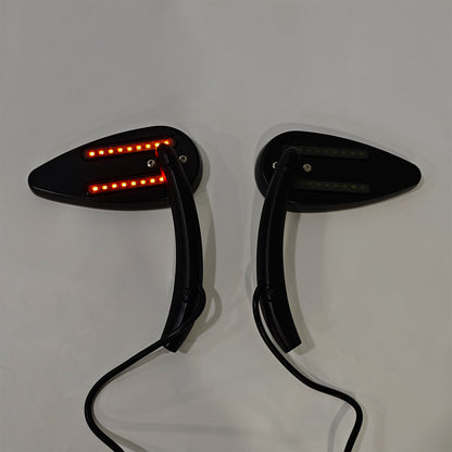 Black Custom Dynamics LED Turn Signal Mirrors For Sportster 883 1200 1990-2021