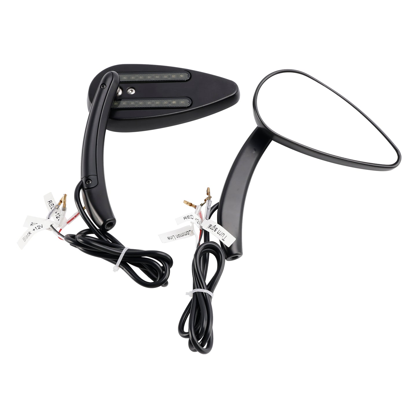 Black Custom Dynamics LED Turn Signal Mirrors For Sportster 883 1200 1990-2021