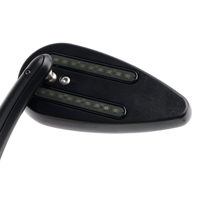 Black Custom Dynamics LED Turn Signal Mirrors For Sportster 883 1200 1990-2021
