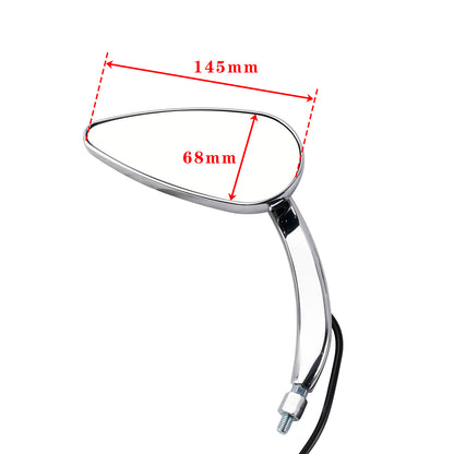 Chrome Custom Dynamics LED Turn Signal Mirrors For Sportster XL 1200 883 1990-Up