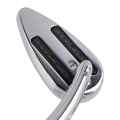 Chrome Custom Dynamics LED Turn Signal Mirrors For Sportster XL 1200 883 1990-Up