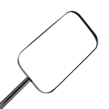 Black Retro Retangular Mirrors with clamp For Cafe Racer Bobber Chopper Tracker