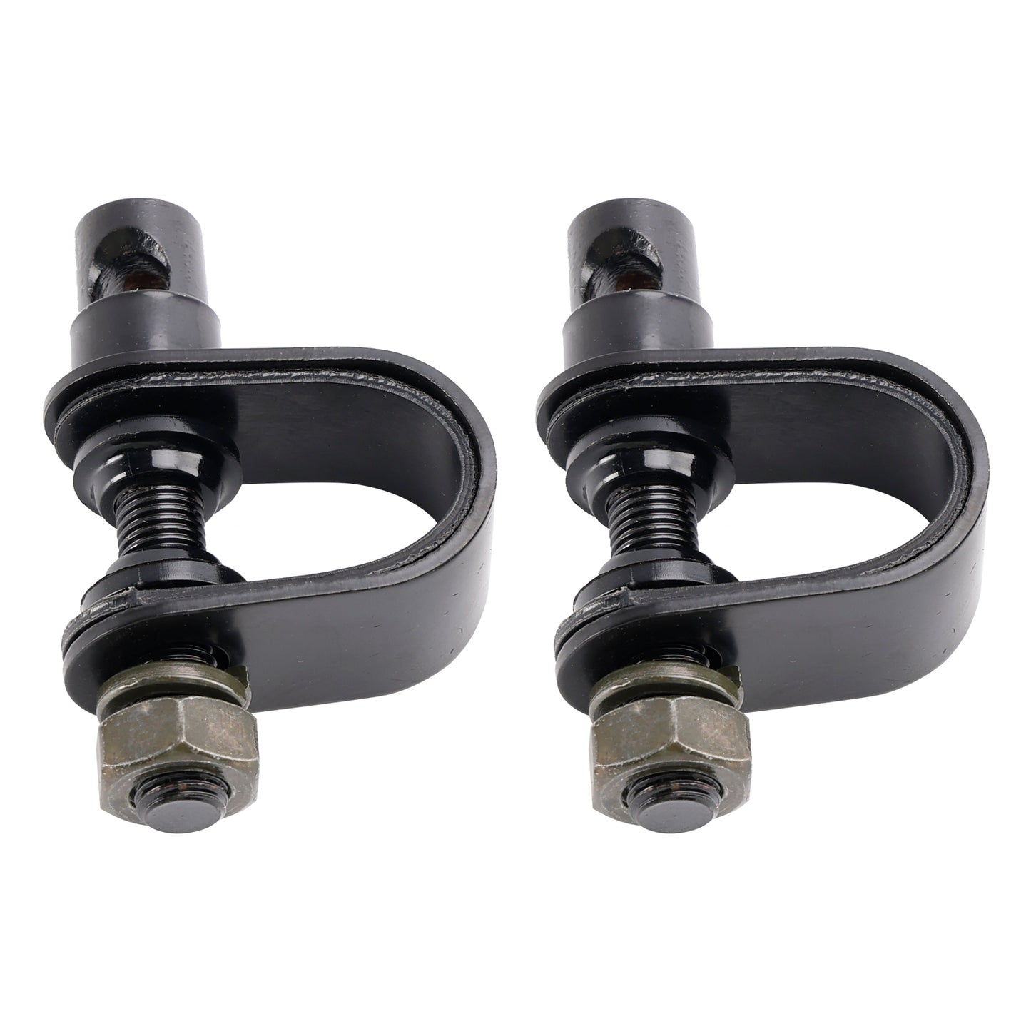 Black Retro Retangular Mirrors with clamp For Cafe Racer Bobber Chopper Tracker