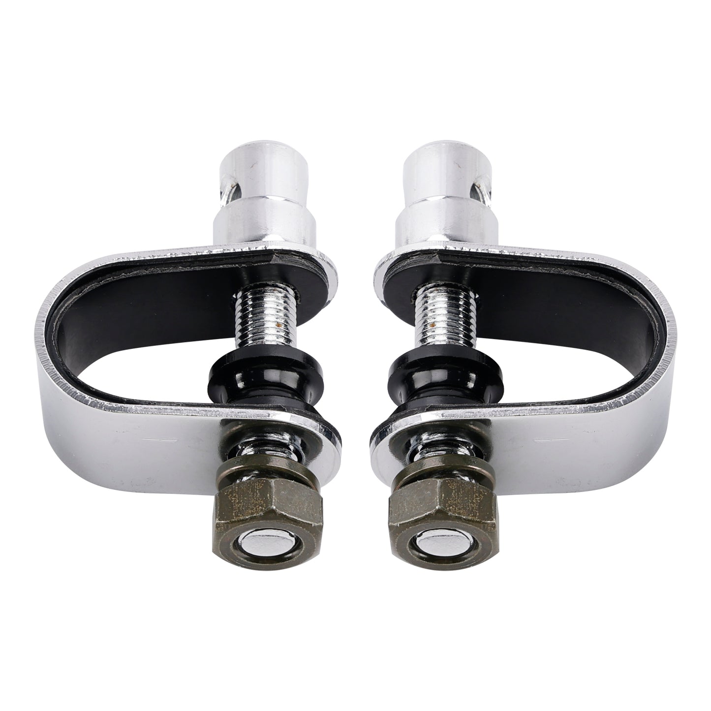 Chrome Retro Retangular Mirrors with clamp For Cafe Racer Bobber Chopper Tracker