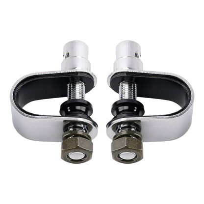 Chrome Retro Retangular Mirrors with clamp For Cafe Racer Bobber Chopper Tracker