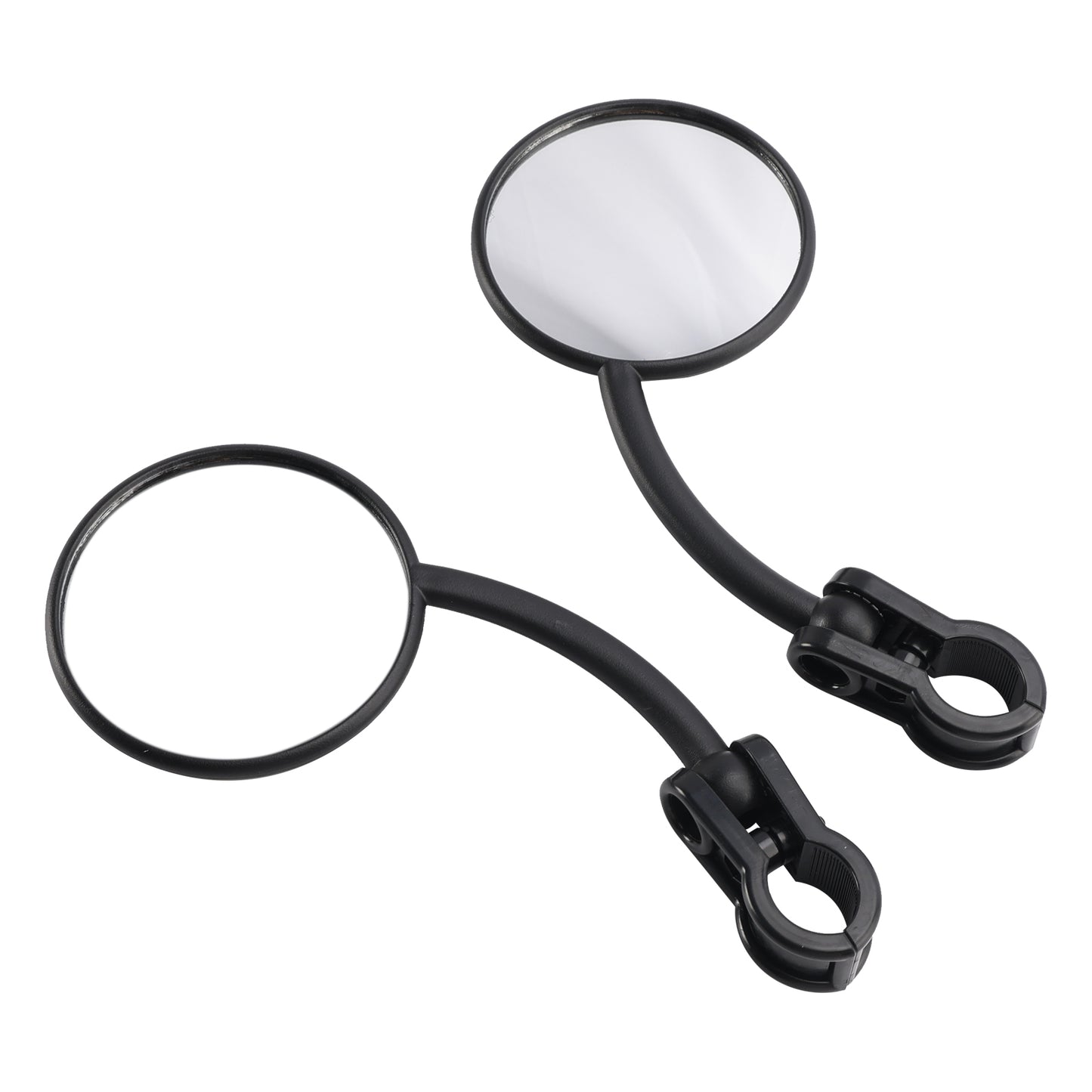 Pair Enduro Folding Mirrors Clamp On Fits Dual Sport Motorcycle ATV Dirt Bike