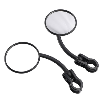 Pair Enduro Folding Mirrors Clamp On Fits Dual Sport Motorcycle ATV Dirt Bike