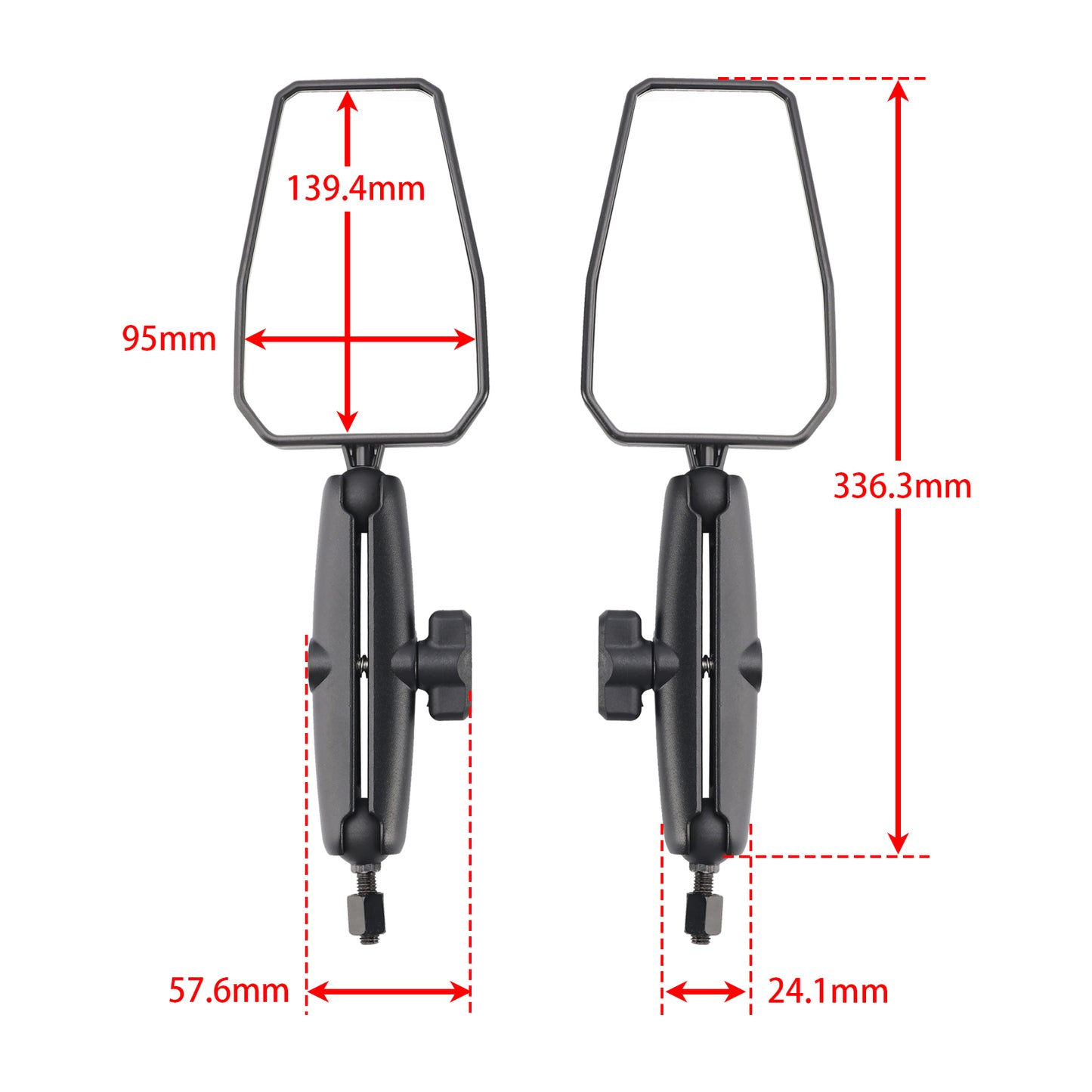 Universal Enduro Supermoto Mirror Kit 8mm 10mm For Adventure Motorcylce Offroad