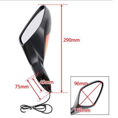 Rear View Mirror with Turn Signals For MV Agusta F3 675 / F3 800 2012-2018
