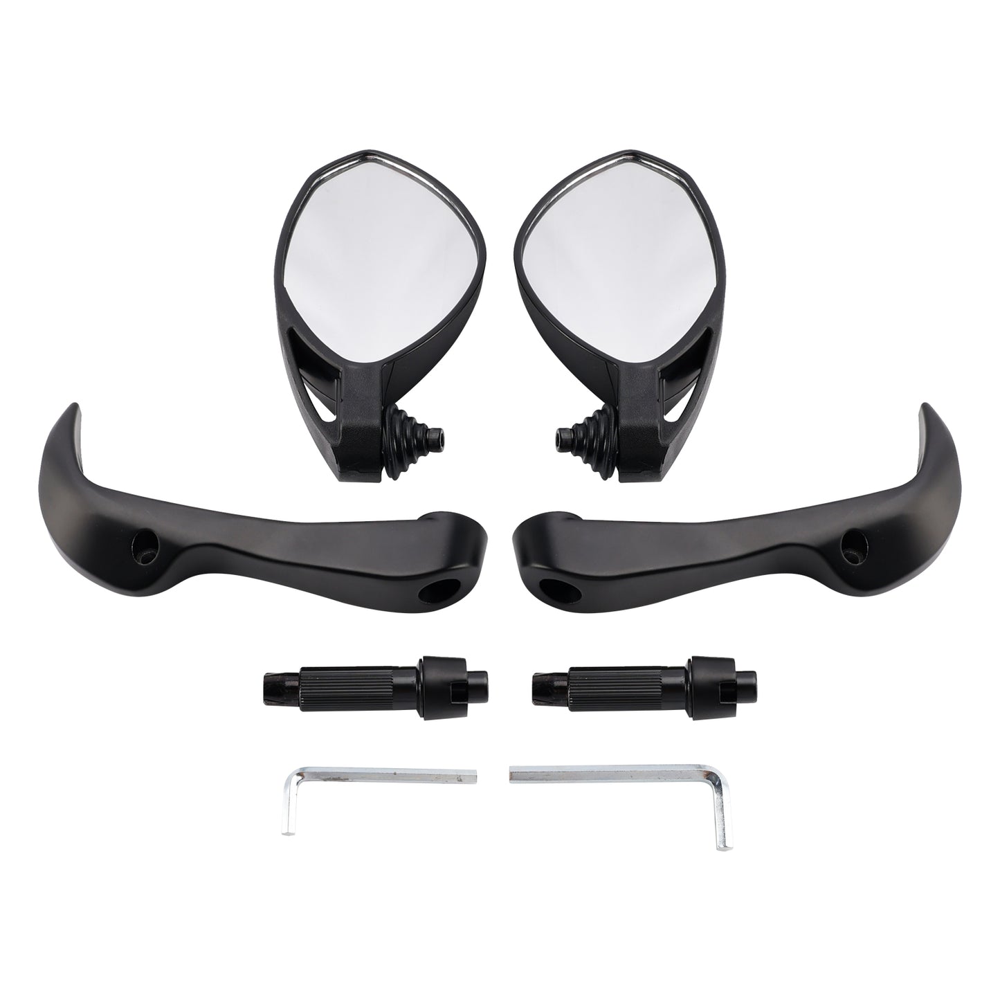 Bar End Mirror Set 18-22 mm Handlebar Motorcycle Handguard Mirrors Universal