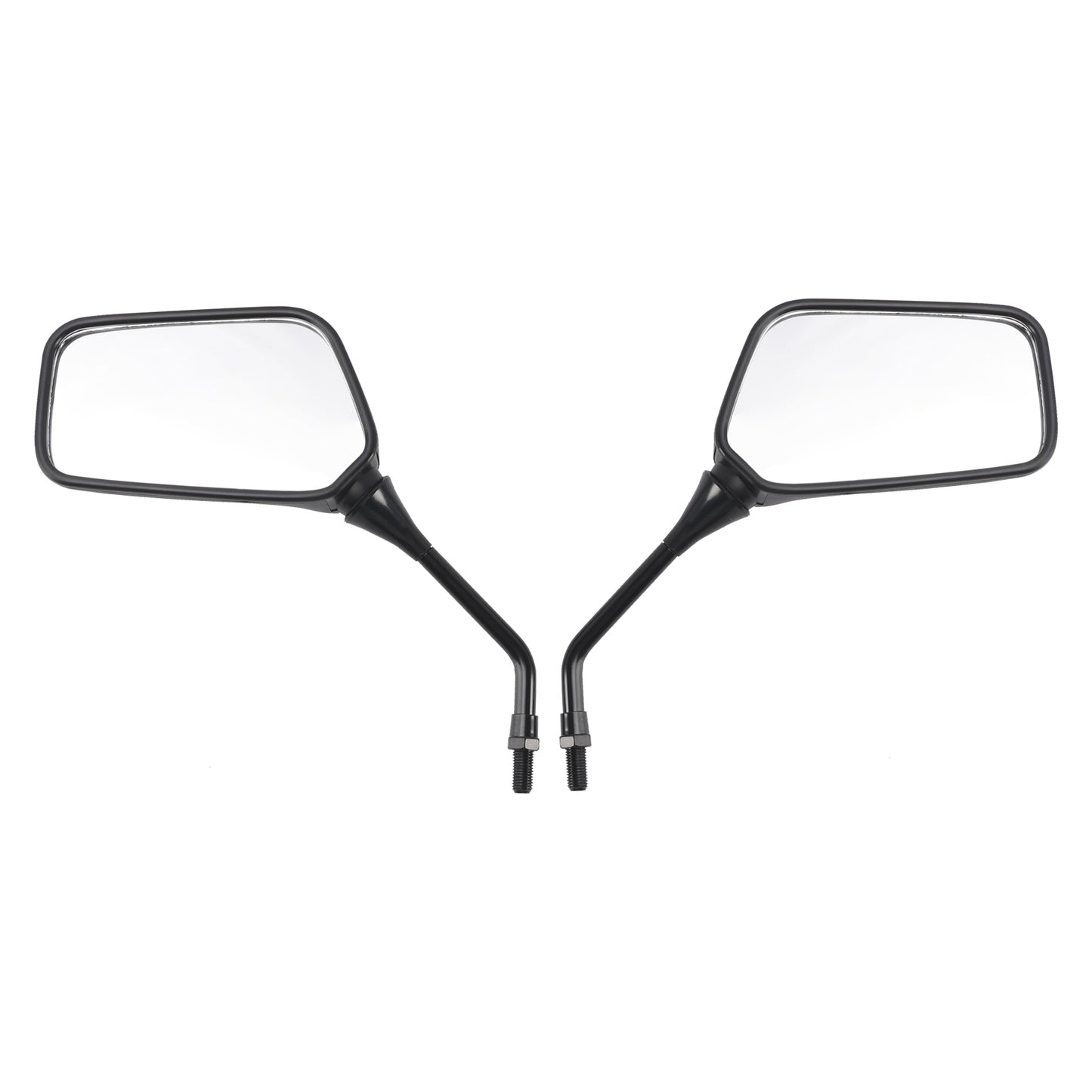 Pair Black Mirrors M10 Rearview Mirrors For Kawasaki KLR250 KLR600 KLR650