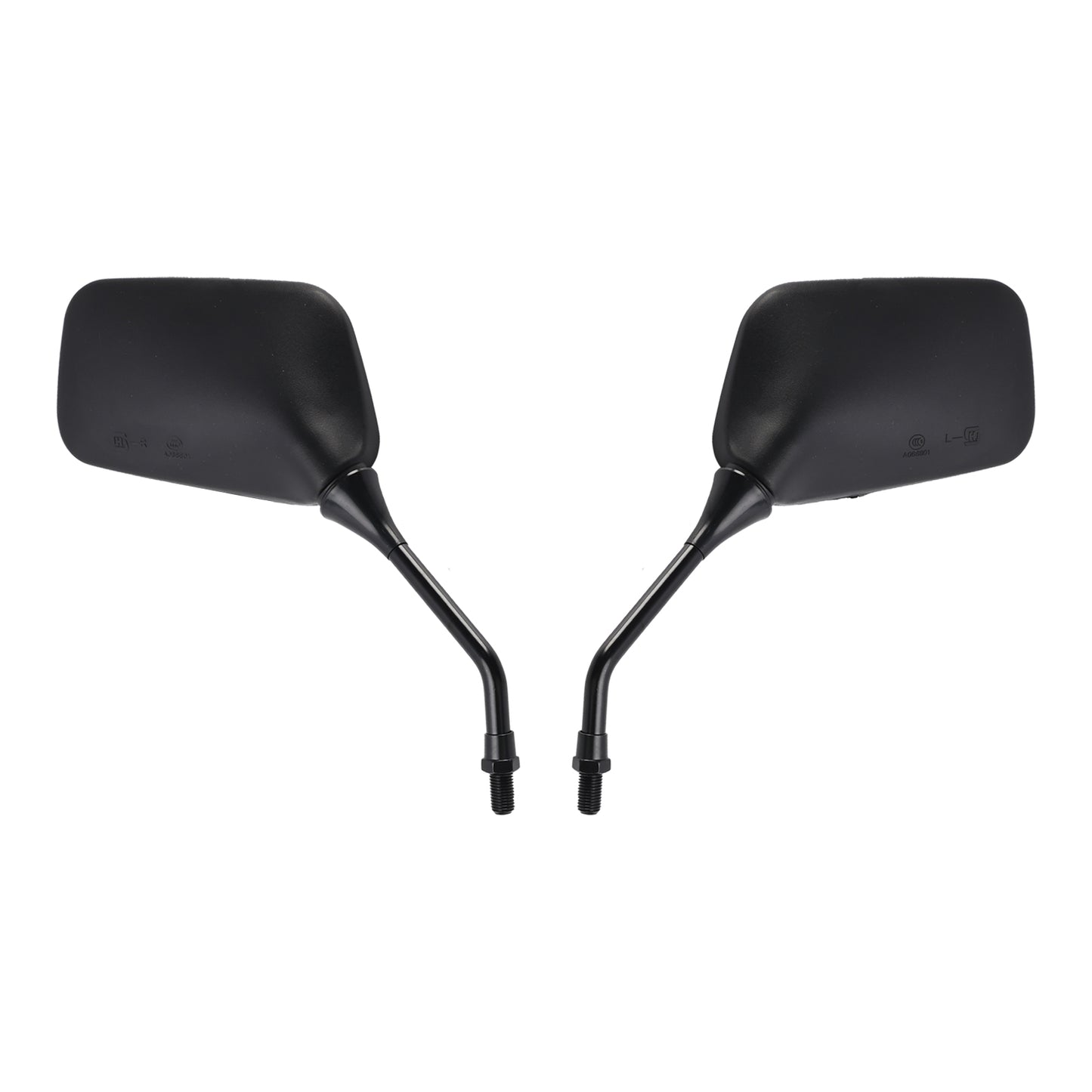 Pair Black Mirrors M10 Rearview Mirrors For Kawasaki KLR250 KLR600 KLR650