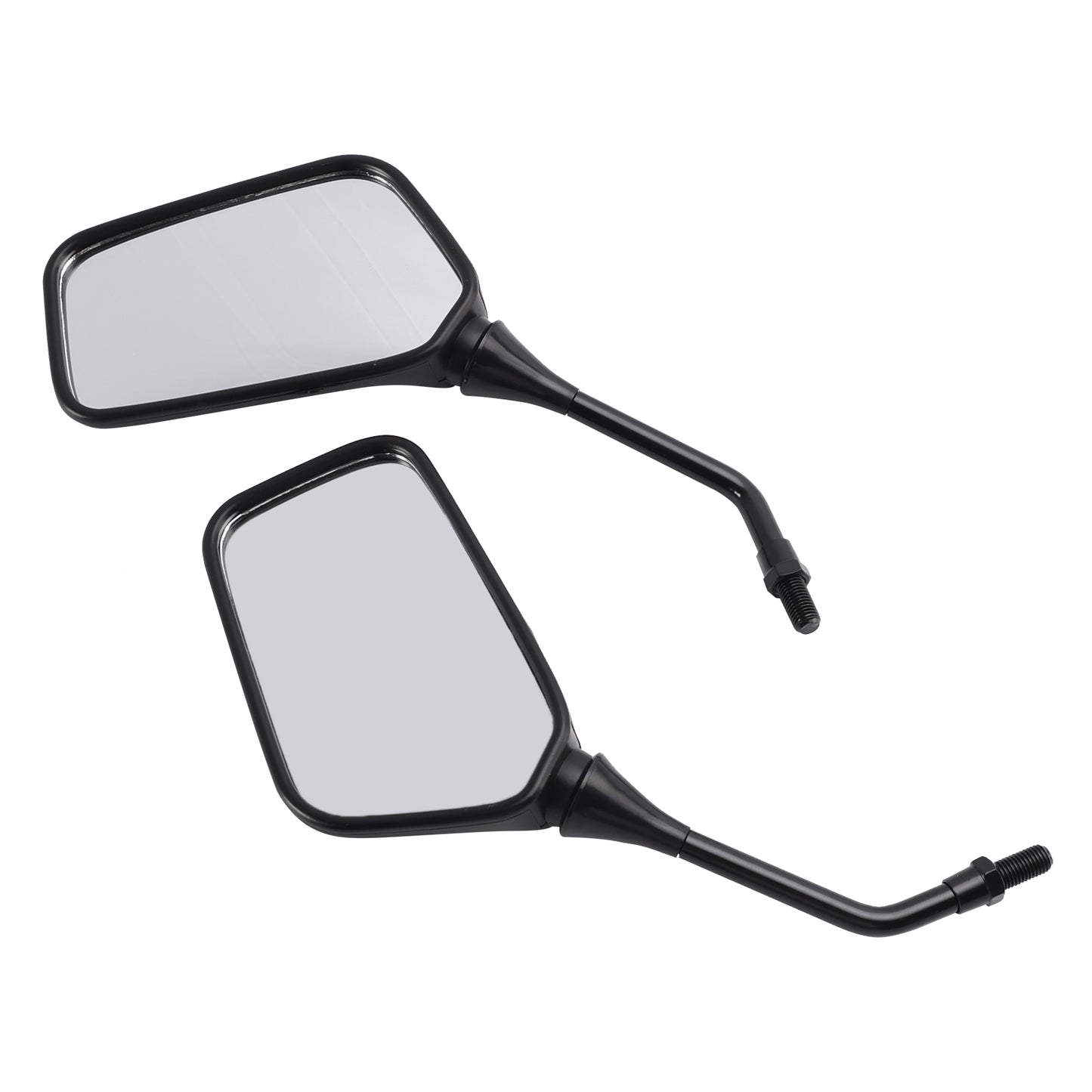 Pair Black Mirrors M10 Rearview Mirrors For Kawasaki KLR250 KLR600 KLR650