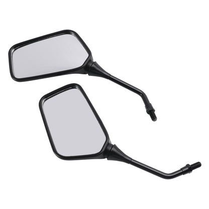 Pair Black Mirrors M10 Rearview Mirrors For Kawasaki KLR250 KLR600 KLR650