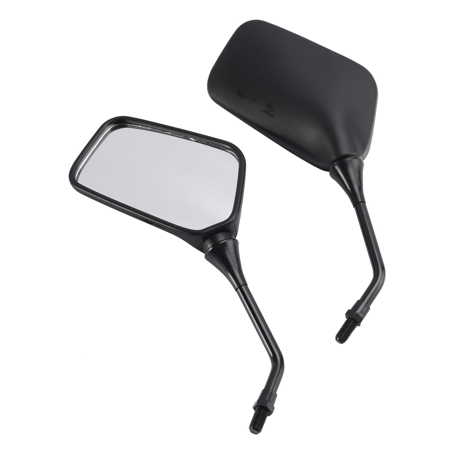 Pair Black Mirrors M10 Rearview Mirrors For Kawasaki KLR250 KLR600 KLR650