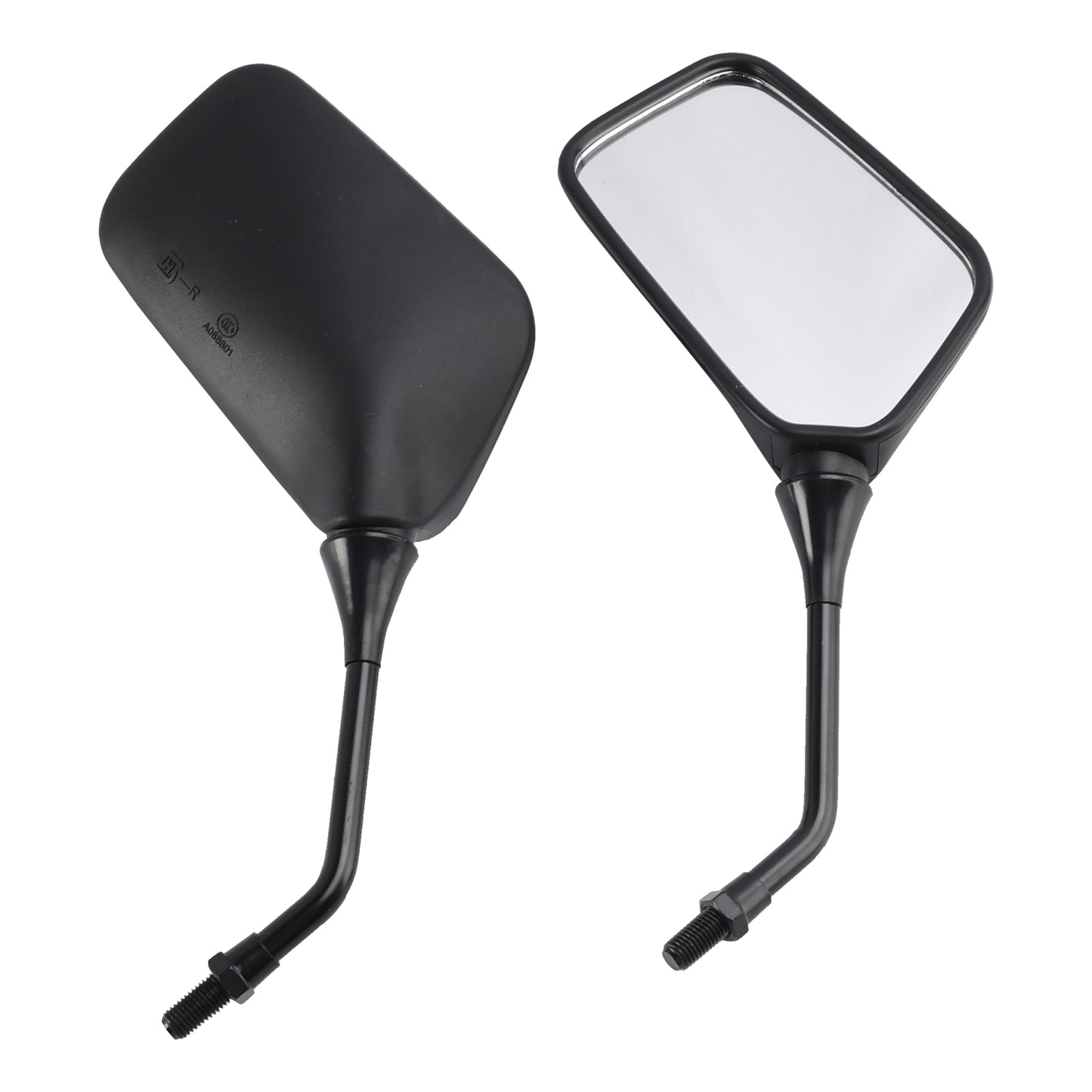 Pair Black Mirrors M10 Rearview Mirrors For Kawasaki KLR250 KLR600 KLR650