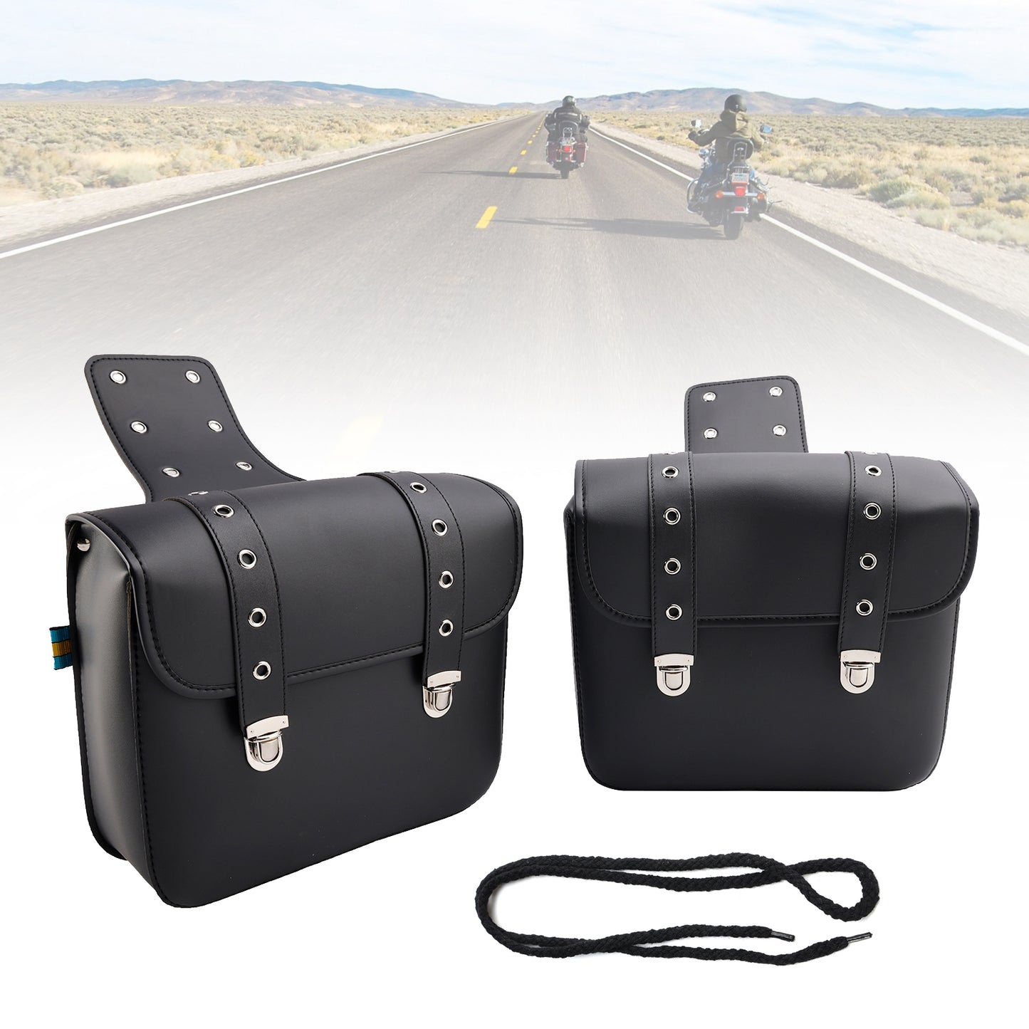 Tail Bag Side Saddlebag Tail Bag Luggage Pouch Storage Black 20L For Motorbike