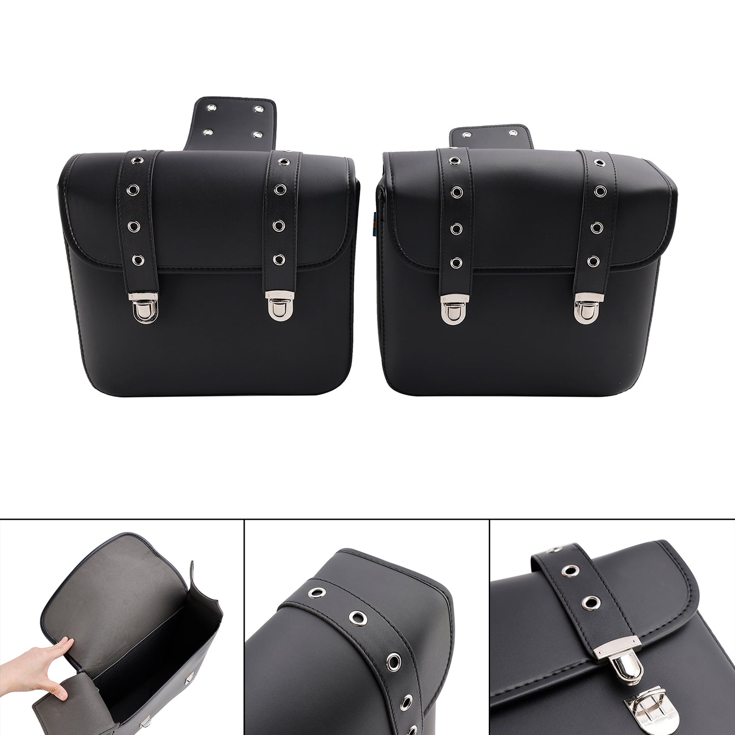 Tail Bag Side Saddlebag Tail Bag Luggage Pouch Storage Black 20L For Motorbike