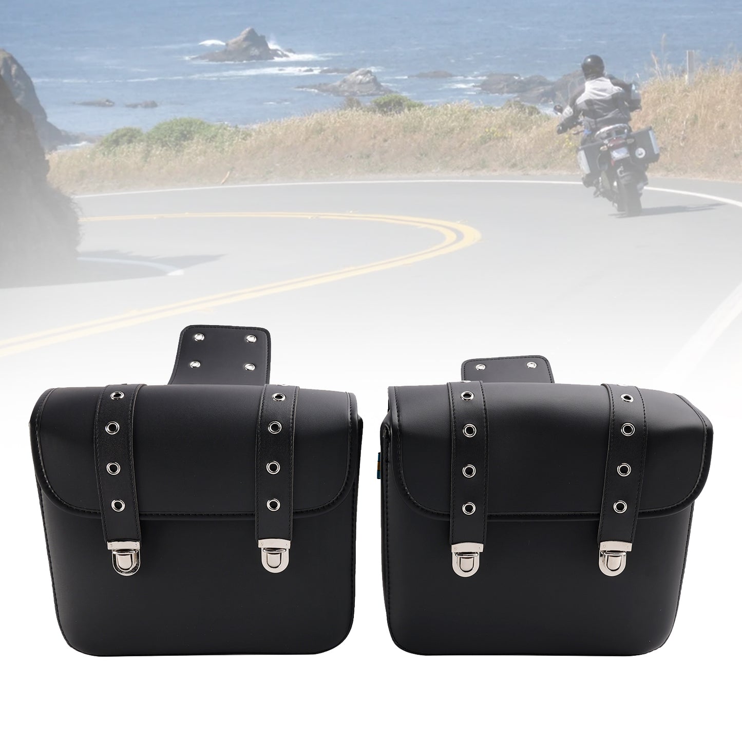 Tail Bag Side Saddlebag Tail Bag Luggage Pouch Storage Black 20L For Motorbike