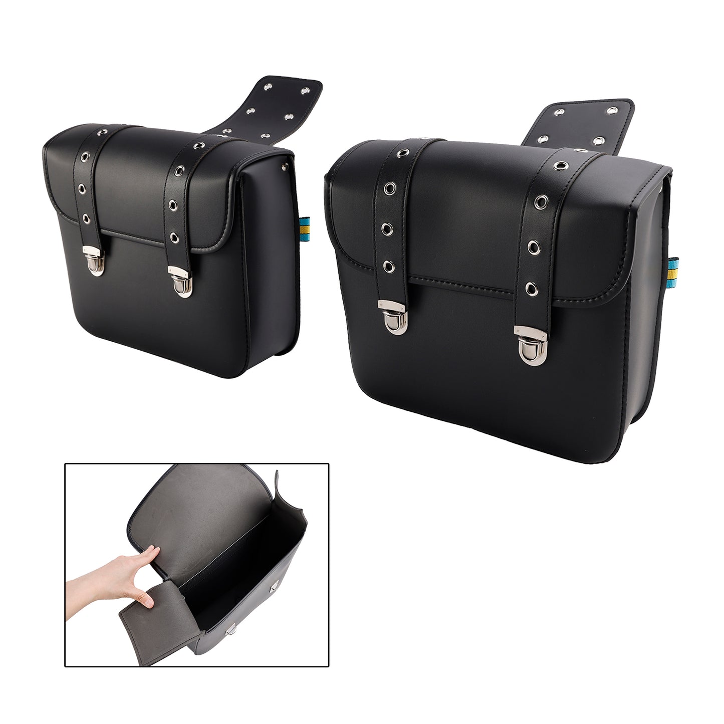 Tail Bag Side Saddlebag Tail Bag Luggage Pouch Storage Black 20L For Motorbike