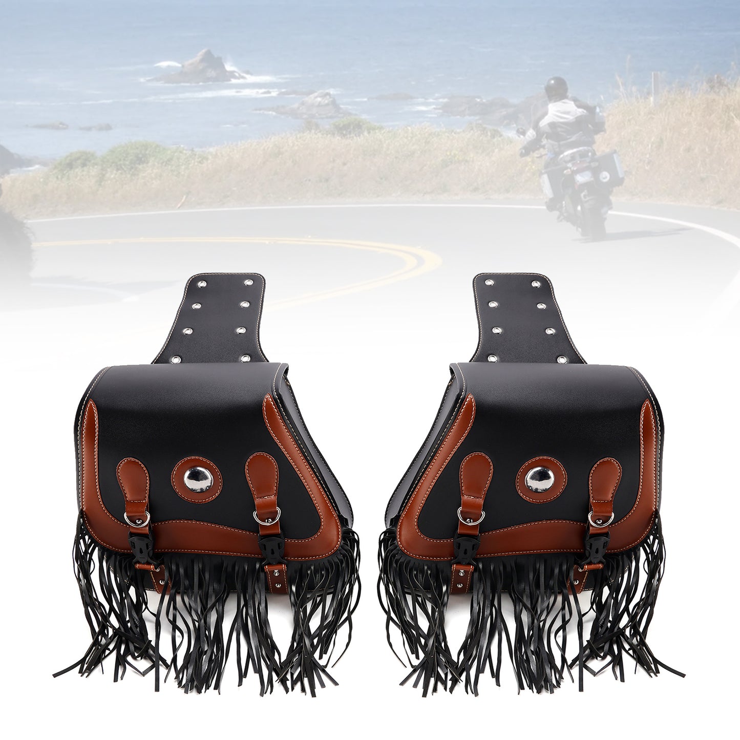 Tail Bag Side Saddlebag Tail Bag Luggage Pouch Storage Black 26L For Motorbike