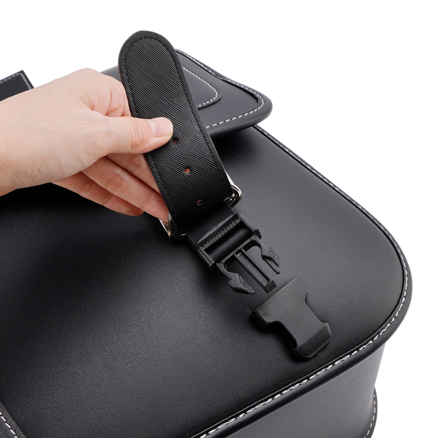 Tail Bag Side Saddlebag Tail Bag Luggage Pouch Storage Black 28L For Motorbike