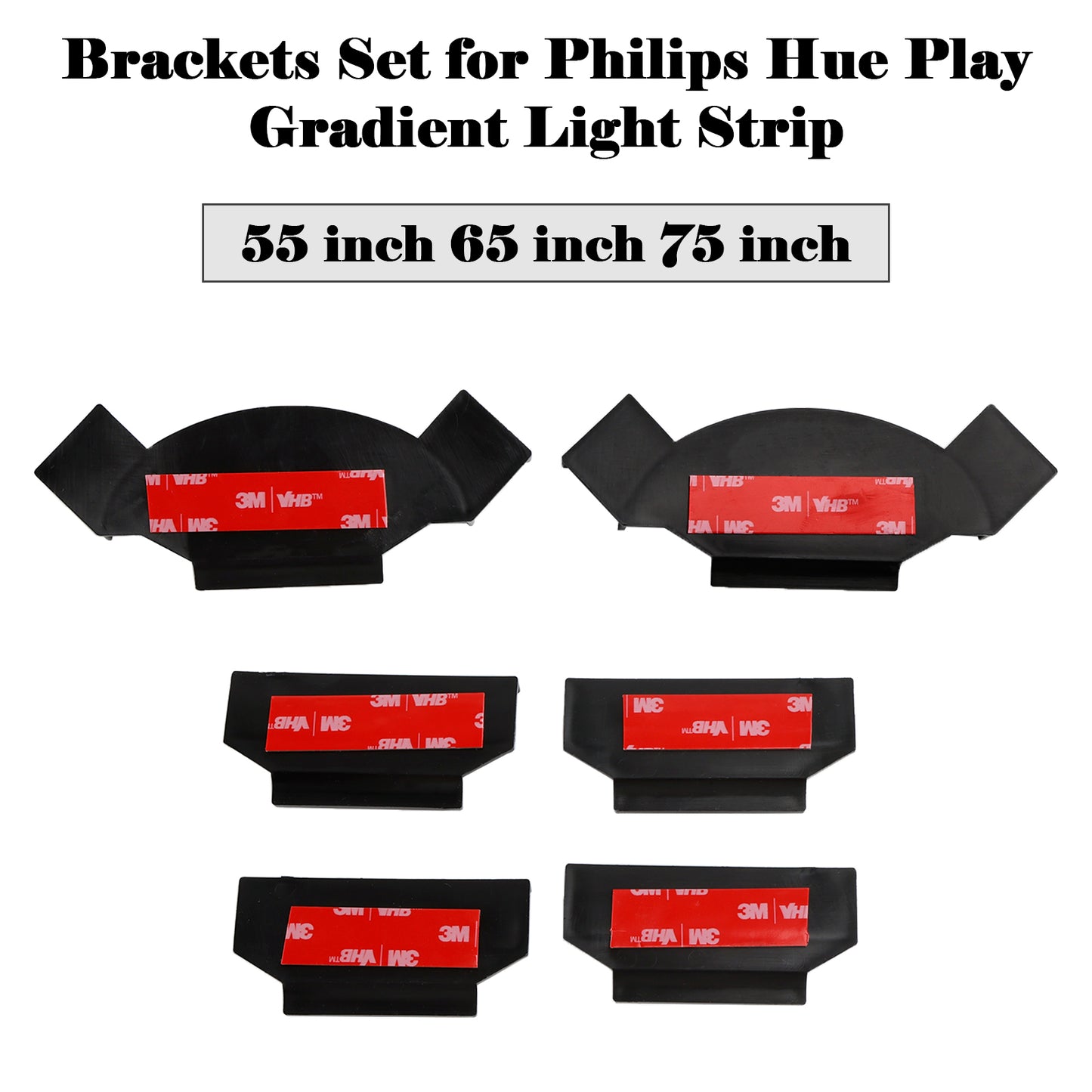 Brackets Set for Philips Hue Play Gradient Light Strip 55 inch 65 inch 75 inch